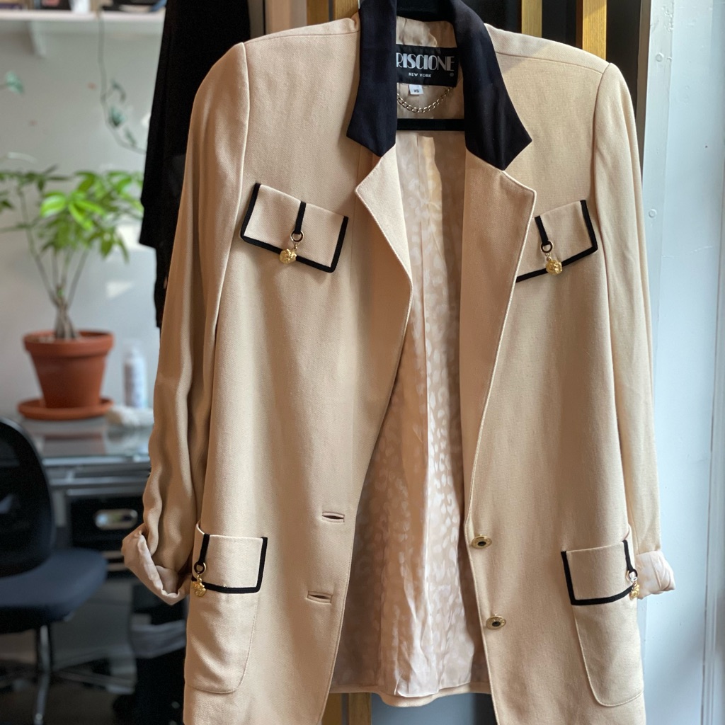 Cream Vintage Italian Blazer
